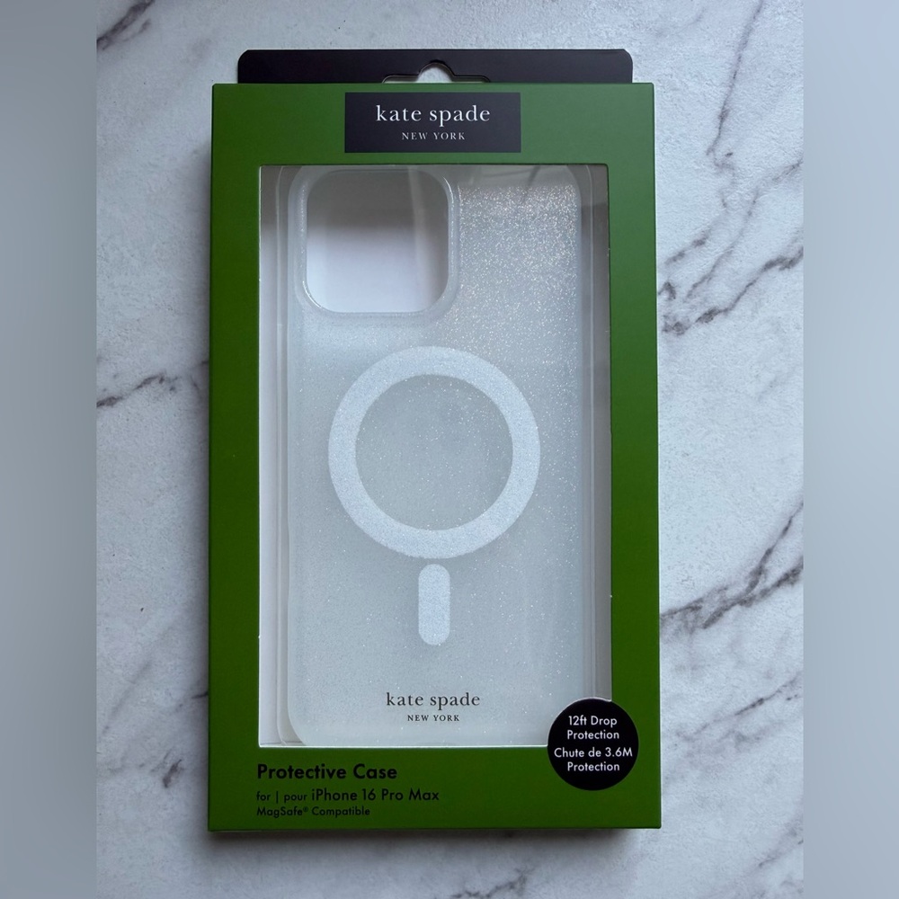 kate spade Clear Glitter iPhone 16 Pro Max Case